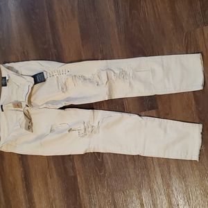 NWT American Eagle Jegging Ivory Distressed Jeans